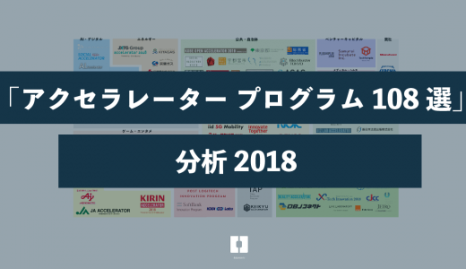 「アクセラレーター プログラム108選」分析2018